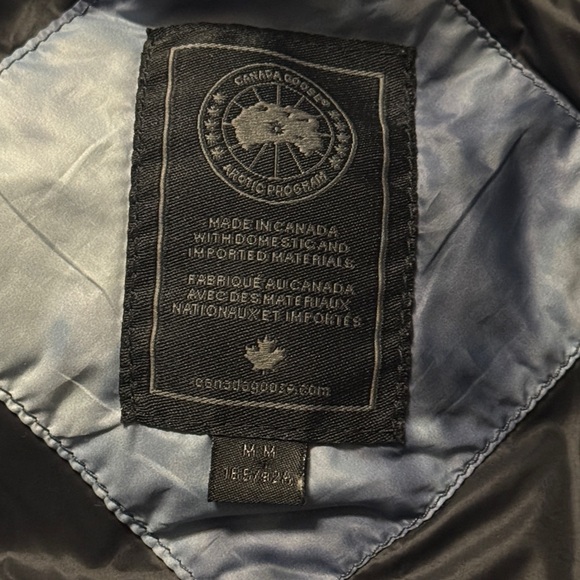 Canada Goose Richmond Women's Blue Down Puffer Zip Up Jacket Coat Haze Print M - Picture 15 of 16